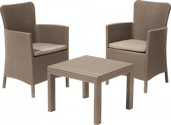 SALVADOR BALCONY set - cappuchino + pískové podušky