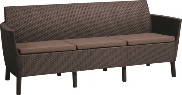 SALEMO 3 seater sofa - hnědá