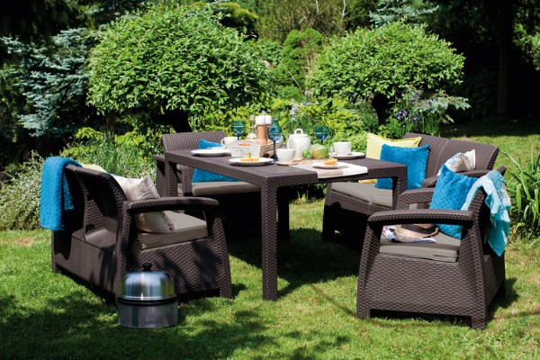 CORFU FIESTA set - hnědá + šedohnědé p.