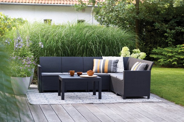 CLAIRE 6 SEAT CORNER set - grafit