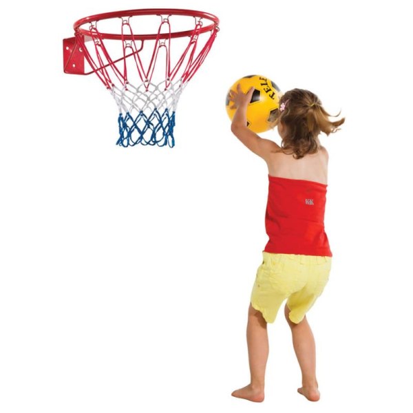 Koš basketbalový (kovový kruh červený + síť)