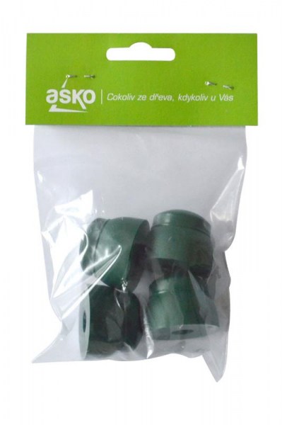 2 sada krytek M (plast) pro zakrytí vrutů tmavě zelená