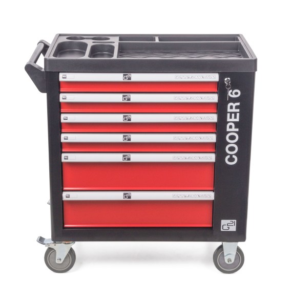 Dílenský vozík G21 Cooper 6, černý