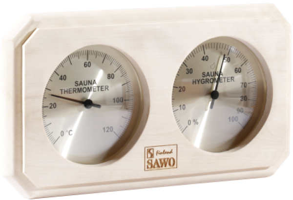 Saunový teploměr s vlhkoměrem - ASPEN
