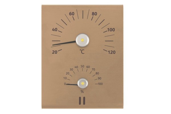 RENTO Teploměr a vlhkoměr AL - šampáň