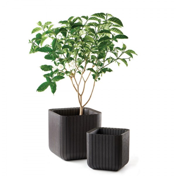 květináč CUBE PLANTER M hnědý