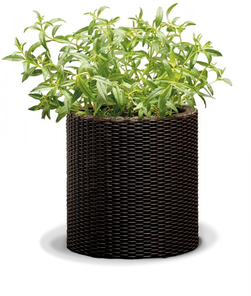 květináč CYLINDER - S - hnědý