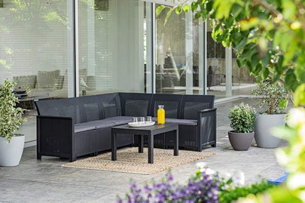 EMMA 6 SEATERS CORNER + ORLANDO TABLE