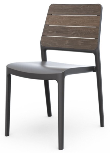 DECO PORTO křeslo - walnut/grafit