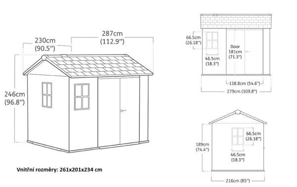 APEX domek 9x7,5 ASHWOOD