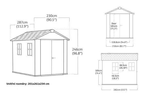 APEX domek 9x7,5 ASHWOOD