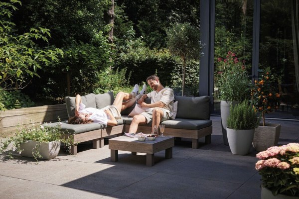 ELEMENTS SIGNATURE zahradní plastový set - walnut