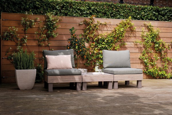 ELEMENTS SIGNATURE zahradní plastové křeslo - walnut