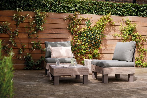 ELEMENTS SIGNATURE zahradní plastové křeslo - walnut