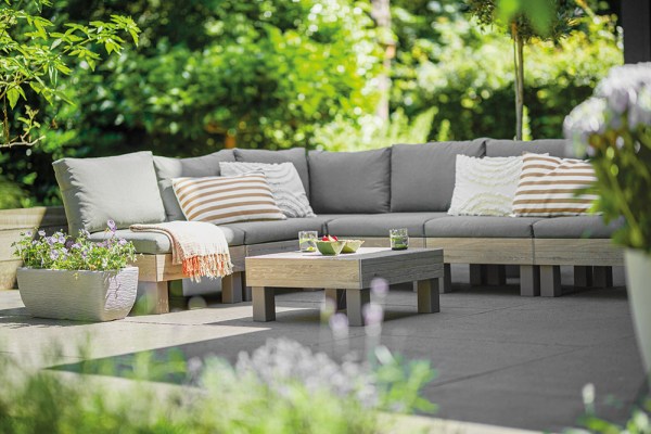 ELEMENTS SIGNATURE zahradní plastové křeslo - walnut