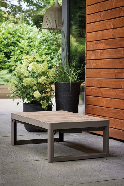 stůl DECO LYON rattan - ashwood/cappuccino