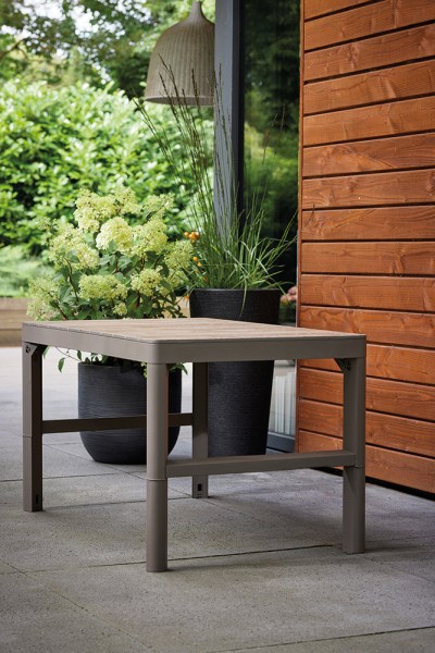 stůl DECO LYON rattan - ashwood/cappuccino