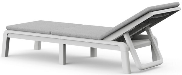 ATLAS (MALLORCA) lehátko s poduškou - šedá/světle šedá