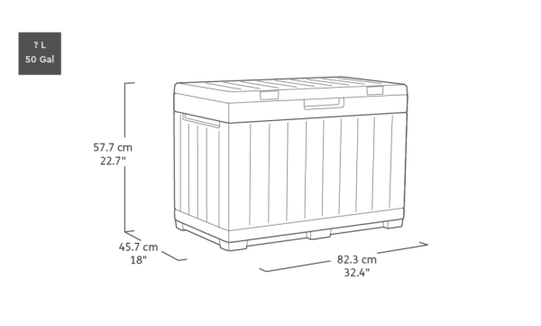 KENTWOOD BOX 190L walnut
