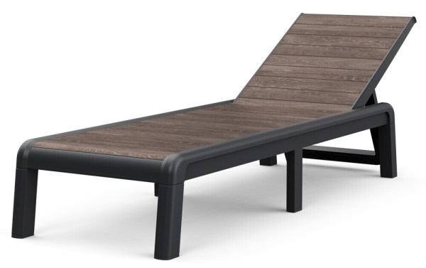 DECO PORTO lehátko - Walnut/grafit