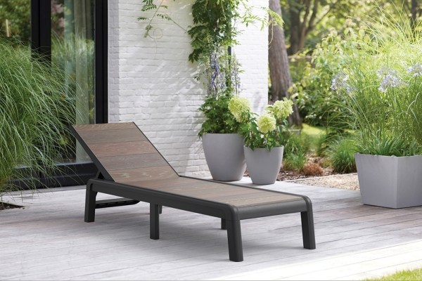 DECO PORTO lehátko - Walnut/grafit