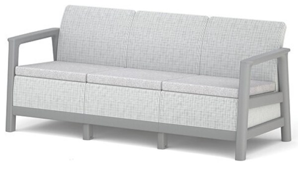 SCANDI LINEA 3 SEATER SOFA - Ash grey/Storm grey