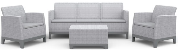 SCANDI FORMA 3 SEATERS SET - Ash grey/Storm grey