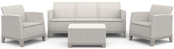 SCANDI FORMA 3 SEATERS SET - Pebble grey/Soft biege