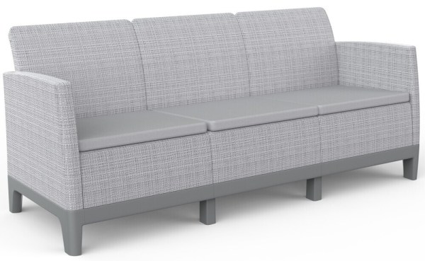 SCANDI FORMA 3 SEATER SOFA - Ash grey/Storm grey
