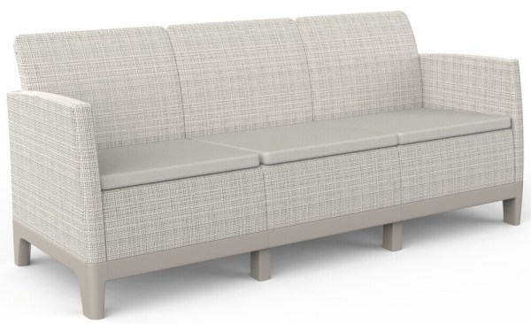 SCANDI FORMA 3 SEATER SOFA - Pebble grey/Soft biege