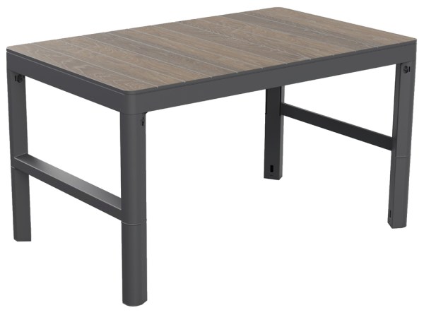 stůl DECO LYON rattan - Walnut/grafit