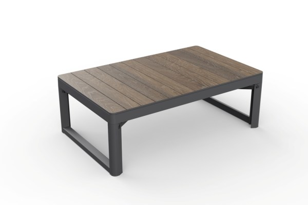 stůl DECO LYON rattan - Walnut/grafit