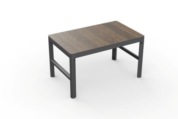 stůl DECO LYON rattan - Walnut/grafit