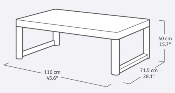 stůl DECO LYON rattan - Walnut/grafit