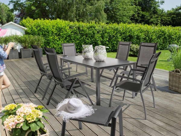 ALTURA polohovací, hliníkové křeslo - antracit / antracit