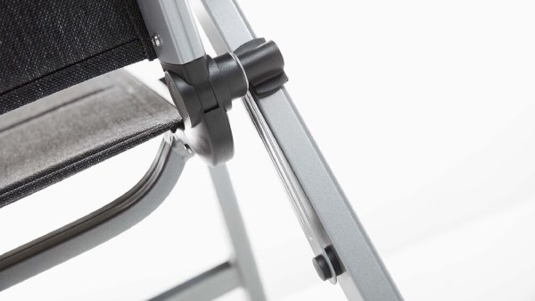 BASIC PLUS PADDED polohovací, hliníkové křeslo - stříbrná / antracit