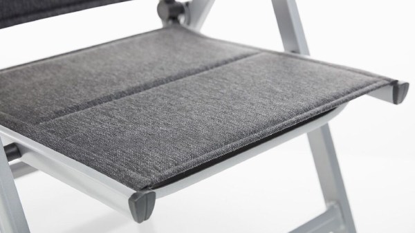 BASIC PLUS PADDED polohovací, hliníkové křeslo - stříbrná / antracit