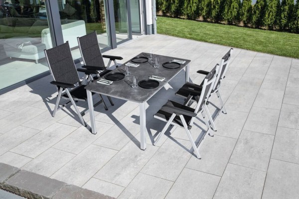 BASIC PLUS PADDED polohovací, hliníkové křeslo - stříbrná / antracit