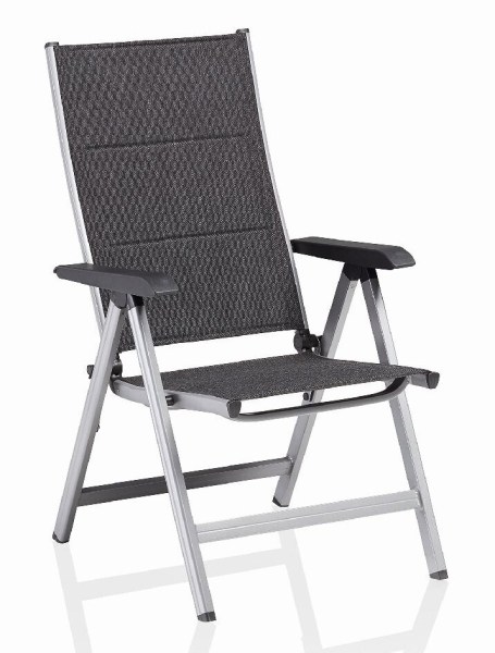 BASIC PLUS PADDED polohovací, hliníkové křeslo - stříbrná / antracit