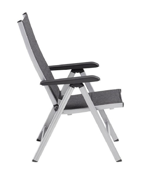 BASIC PLUS PADDED polohovací, hliníkové křeslo - stříbrná / antracit