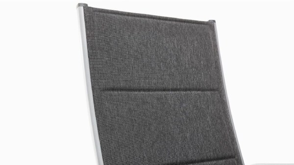 BASIC PLUS PADDED polohovací, hliníkové křeslo - stříbrná / antracit