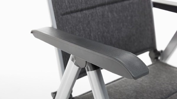 BASIC PLUS PADDED polohovací, hliníkové křeslo - stříbrná / antracit