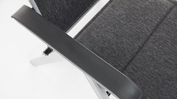 BASIC PLUS PADDED polohovací, hliníkové křeslo - stříbrná / antracit