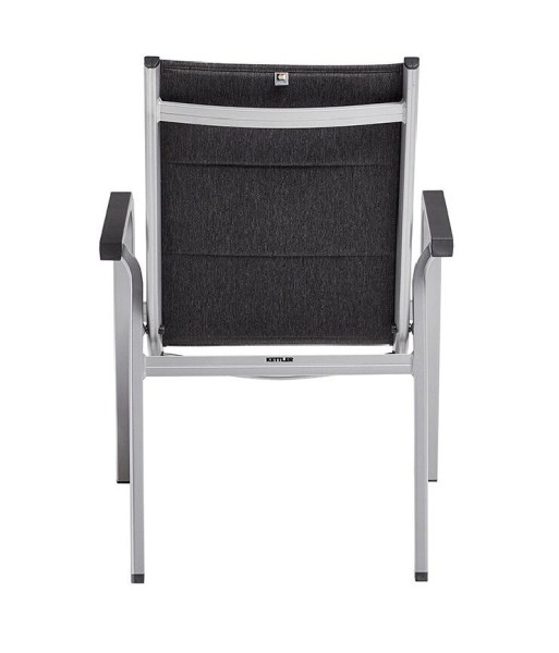 BASIC PLUS PADDED stohovatelné, hliníkové křeslo - stříbrná / antracit