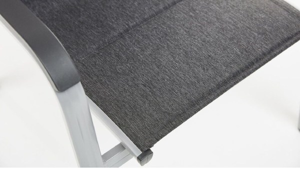 BASIC PLUS PADDED stohovatelné, hliníkové křeslo - stříbrná / antracit