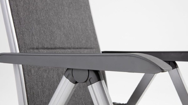 BASIC PLUS PADDED relaxační, polohovací, hliníkové křeslo - stříbrná / antracit