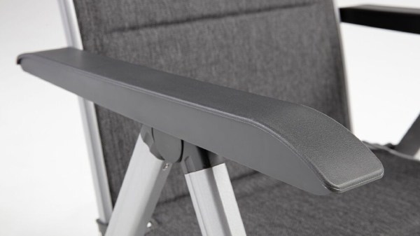 BASIC PLUS PADDED relaxační, polohovací, hliníkové křeslo - stříbrná / antracit