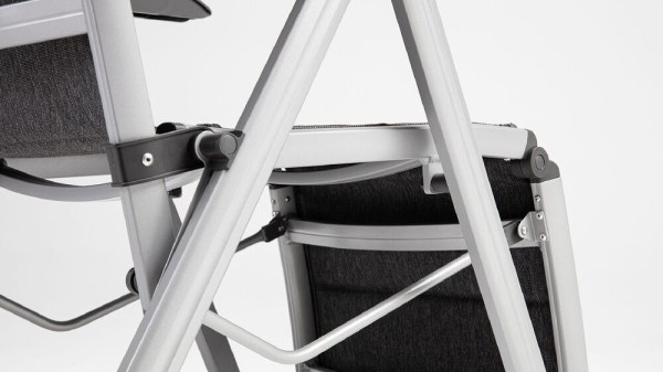 BASIC PLUS PADDED relaxační, polohovací, hliníkové křeslo - stříbrná / antracit