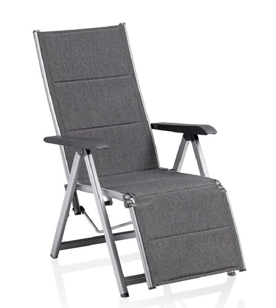BASIC PLUS PADDED relaxační, polohovací, hliníkové křeslo - stříbrná / antracit