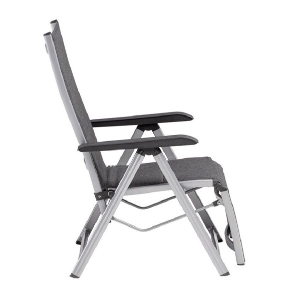 BASIC PLUS PADDED relaxační, polohovací, hliníkové křeslo - stříbrná / antracit